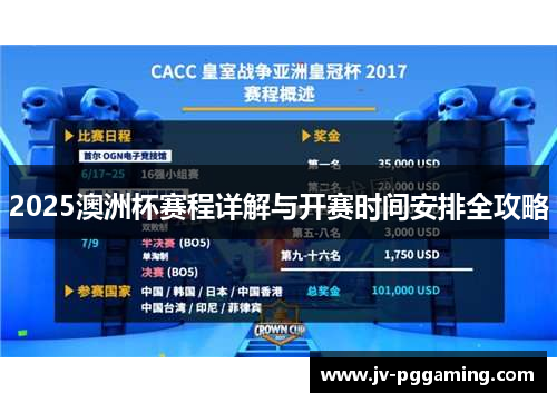 2025澳洲杯赛程详解与开赛时间安排全攻略 2025澳洲杯赛程详解与开赛时间安排全攻略